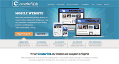 Desktop Screenshot of creativeweb.com.ng