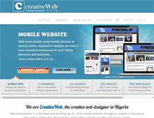 Tablet Screenshot of creativeweb.com.ng